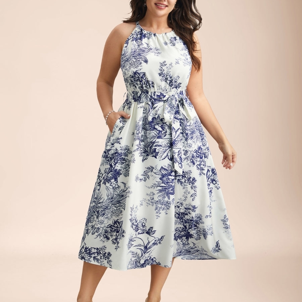 BloomChic Spring Time Florals Sleeveless Midi Dress - Picture 2 of 10